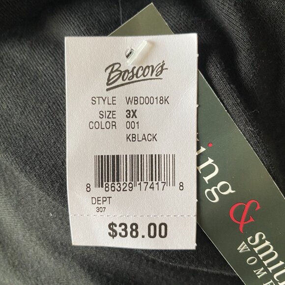 Hasting & Smith women's 3X black short sleeve stretchy pullover top NWT - Picture 9 of 9